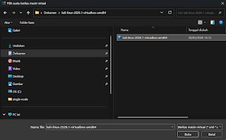 Cara import file vbox Kali Linux di VirtualBox