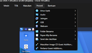 Memasukkan Guest Additions CD Image